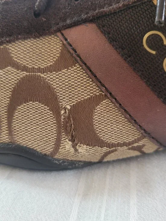 Classic Coach Jayme sneakers in the iconic khaki/brown signature canvas Sz 11 - Picture 7 of 9